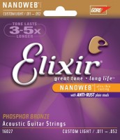 Купить струны Elixir Acoustic Phosphor Bronze NW Custom Light 11-52  по цене от 927 грн.