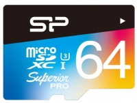 Купить карта памяти Silicon Power Superior Pro Color microSD UHS-I Class 10 (Superior Pro Color microSDXC UHS-I Class 10 64Gb) по цене от 191 грн.