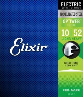 Купить струны Elixir Electric Optiweb Light-Heavy 10-52  по цене от 688 грн.