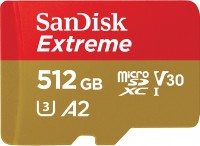 Купити карта пам'яті SanDisk Extreme V30 A2 microSDXC UHS-I U3 (512Gb) за ціною від 2349 грн.