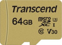 Купить карта памяти Transcend microSD 500S (microSDXC 500S 64Gb) по цене от 1156 грн.
