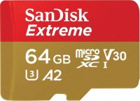 Купить карта памяти SanDisk Extreme V30 A2 microSDXC UHS-I U3 (64Gb) по цене от 339 грн.