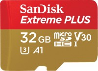 Купити карта пам'яті SanDisk Extreme Plus V30 A1 microSDHC UHS-I U3 (32Gb) за ціною від 435 грн.