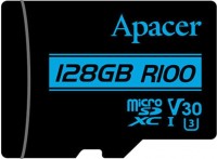 Купити карта пам'яті Apacer microSDXC R100 UHS-I U3 Class 10 (128Gb) за ціною від 432 грн.