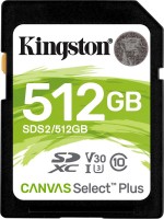 Купить карта памяти Kingston SD Canvas Select Plus (SDXC Canvas Select Plus 512Gb) по цене от 1495 грн.