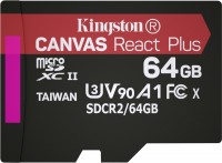 Купити карта пам'яті Kingston microSDXC Canvas React Plus (128Gb) за ціною від 449 грн.