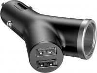 Купить зарядное устройство BASEUS Y-Type Dual USB + Cigarette Lighter: цена от 233 грн.