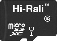 Купить карта памяти Hi-Rali microSD class 10 UHS-I U3 + SD adapter (microSDXC class 10 UHS-I U3 64GB + SD adapter) по цене от 165 грн.