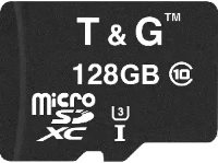 Купити карта пам'яті T&G microSD class 10 UHS-I U3 + SD adapter (microSDXC class 10 UHS-I U3 128GB + SD adapter) за ціною від 274 грн.