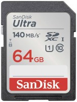 Купити карта пам'яті SanDisk Ultra SDXC UHS-I 140MB/s Class 10 (64Gb) за ціною від 339 грн.