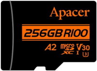Купити карта пам'яті Apacer microSDXC UHS-I U3 V30 A2 (256Gb) за ціною від 687 грн.