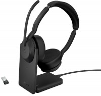 Купить наушники Jabra Evolve2 55 Link380a MS Stereo with Charging Stand: цена от 8365 грн.
