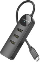 Купить картридер / USB-хаб Borofone DH6 Erudite USB-C to 3xUSB2.0 + RJ45: цена от 260 грн.