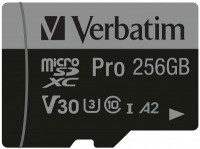 Купить карта памяти Verbatim Pro U3 microSD (Pro U3 microSDXC 256Gb) по цене от 1067 грн.
