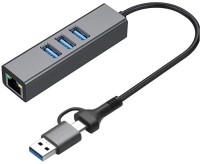 Купить картридер / USB-хаб Dynamode DM-AD-GLAN-U3: цена от 430 грн.