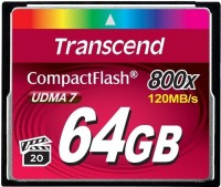 Купить карта памяти Transcend CompactFlash 800x (64Gb) по цене от 1846 грн.